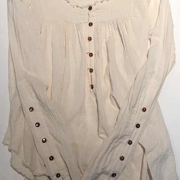 Free People Henley textured long sleeve top - Picture 2 of 4